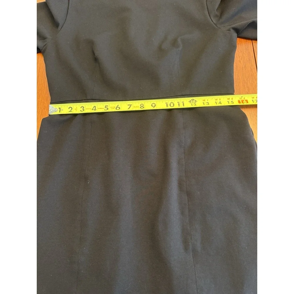 J. Crew Dress Womens Sz 8 Sheath Black Structured Knit Stretch‎ Career Work